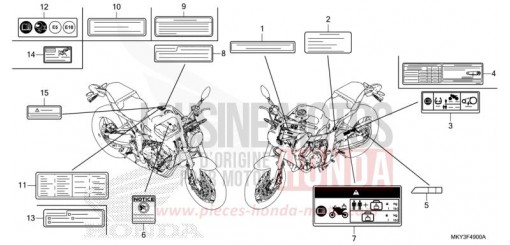 WARNETIKETT (CB650RA) CB650RAM de 2021